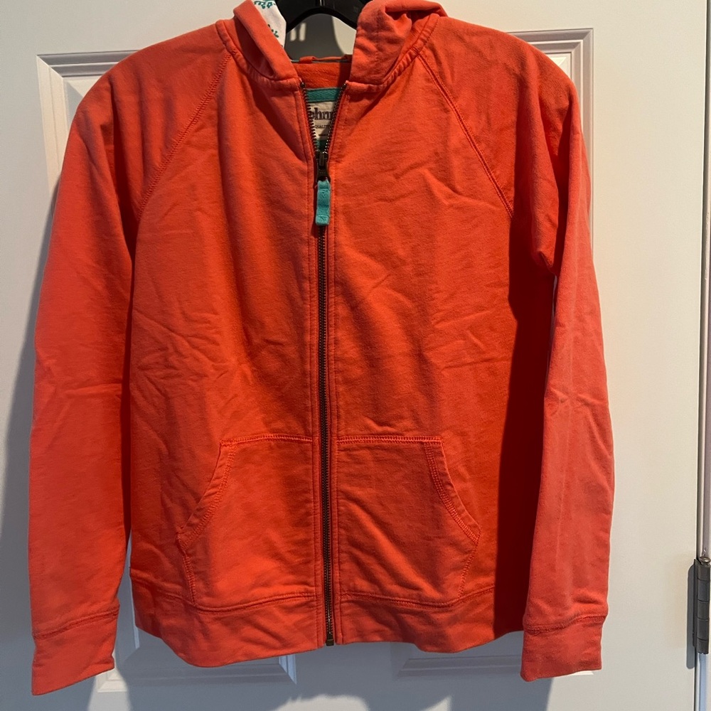 Kids Orange Zip-Up Hoodie